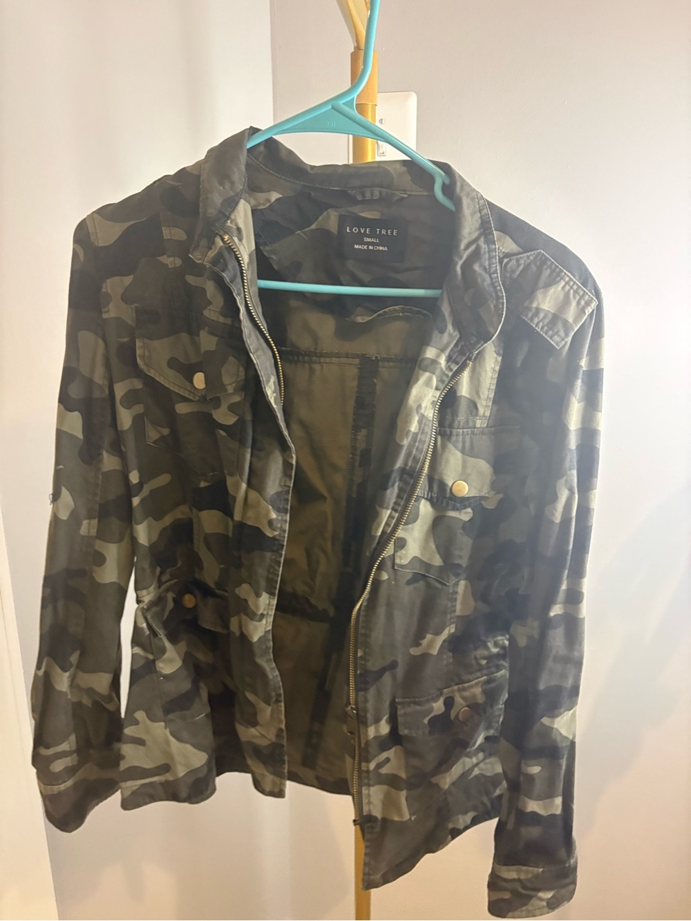 Love Tree Men's Camo Field Jacket - Olive & Dark Green